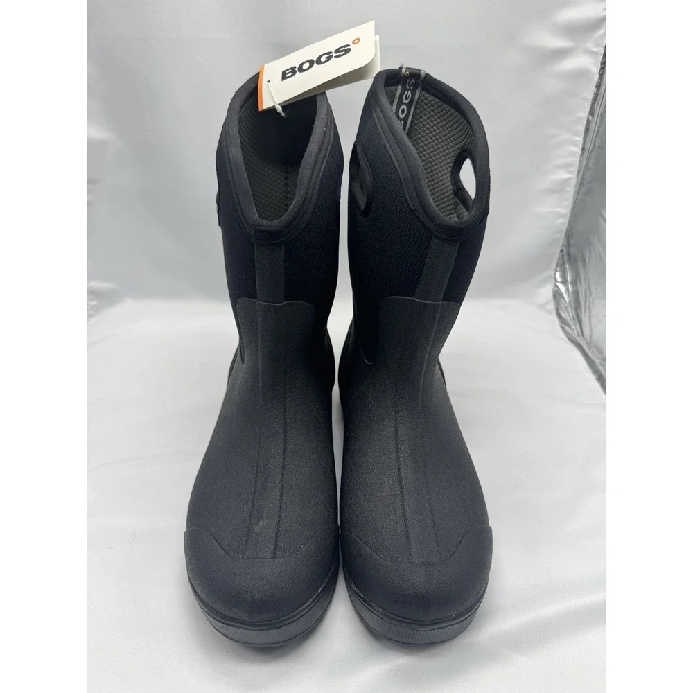 BOGS Ultra Mid Mens 10 Waterproof Insulated Pull On Winter Rain Work Boots Black